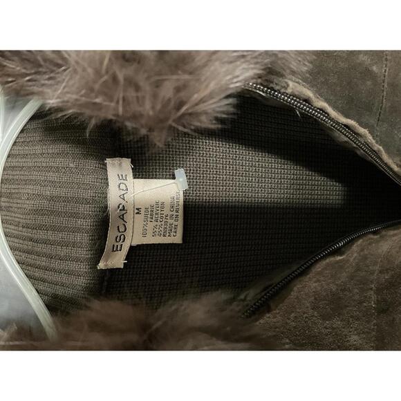 Escapade suede Medium Brown knee length jacket - Picture 5 of 10